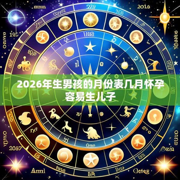 2026年生男孩的月份表几月怀孕容易生儿子