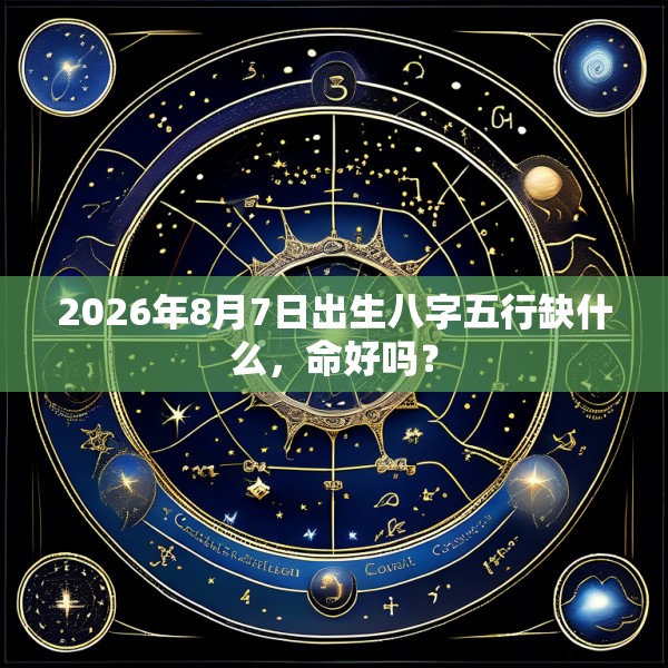 2026年8月7日出生八字五行缺什么,命好吗?
