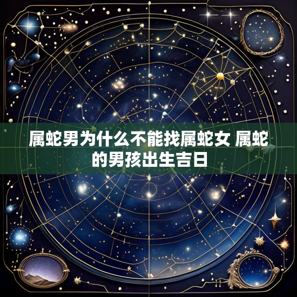 属蛇男为什么不能找属蛇女 属蛇的男孩出生吉日
