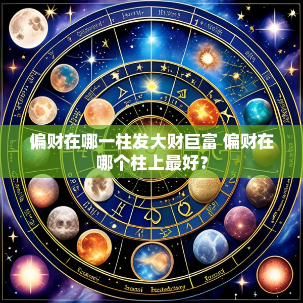 偏财在哪一柱发大财巨富 偏财在哪个柱上最好?