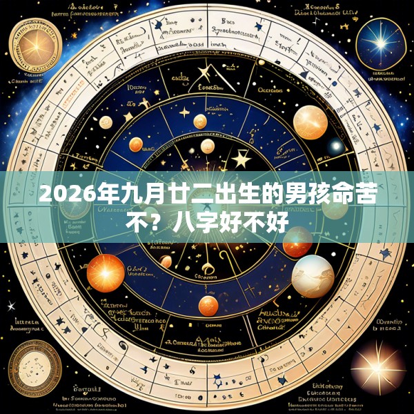 2026年九月廿二出生的男孩命苦不？八字好不好