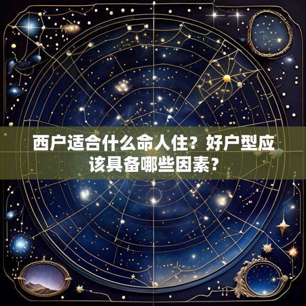 西户适合什么命人住？好户型应该具备哪些因素？