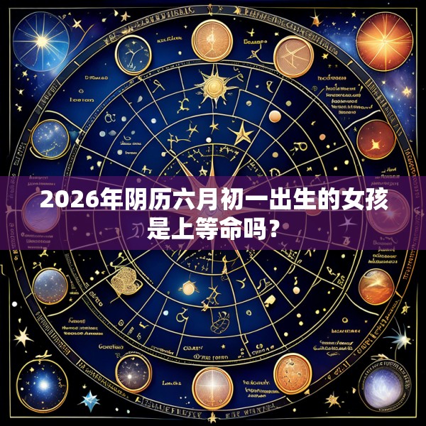 2026年阴历六月初一出生的女孩是上等命吗?