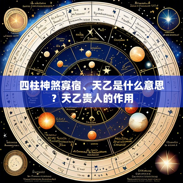 四柱神煞寡宿、天乙是什么意思?天乙贵人的作用