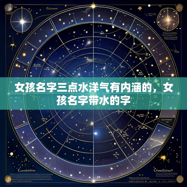 女孩名字三点水洋气有内涵的，女孩名字带水的字