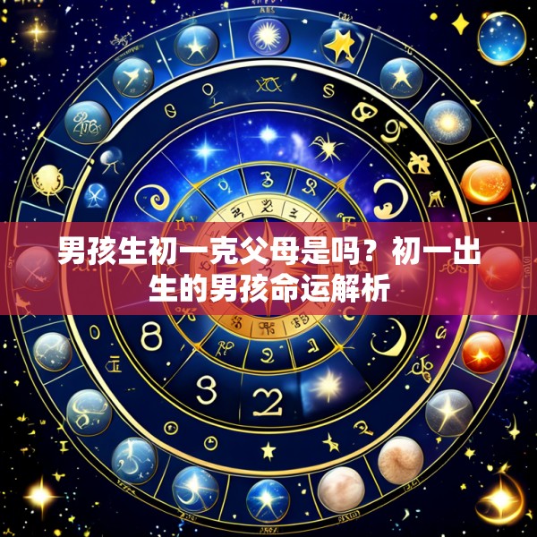 男孩生初一克父母是吗?初一出生的男孩命运解析