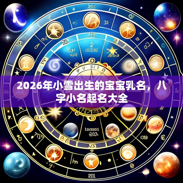 2026年小雪出生的宝宝乳名,八字小名起名大全