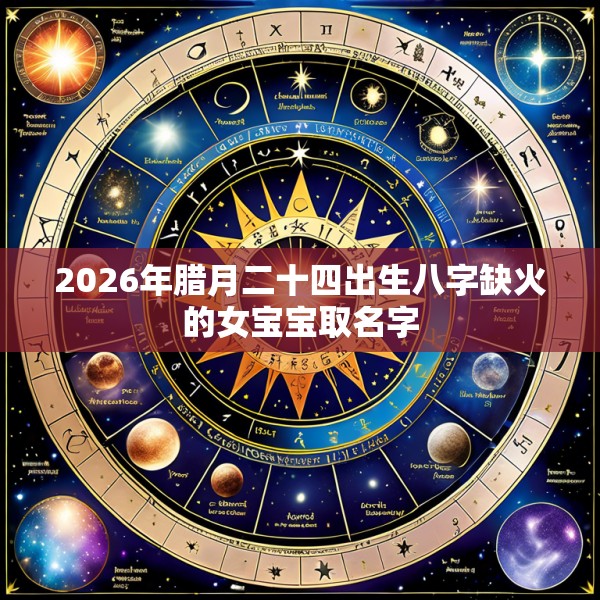 2026年腊月二十四出生八字缺火的女宝宝取名字