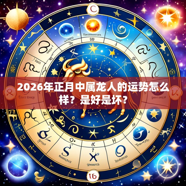 2026年正月中属龙人的运势怎么样？是好是坏？