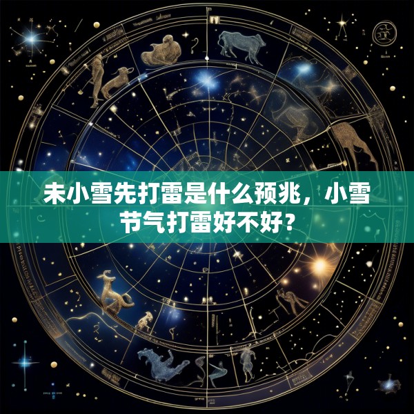 未小雪先打雷是什么预兆，小雪节气打雷好不好？