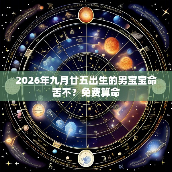 2026年九月廿五出生的男宝宝命苦不?免费算命