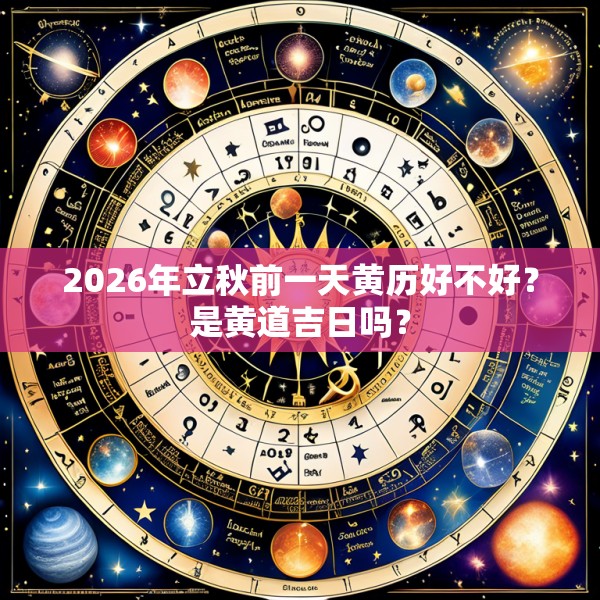 2026年立秋前一天黄历好不好?是黄道吉日吗?