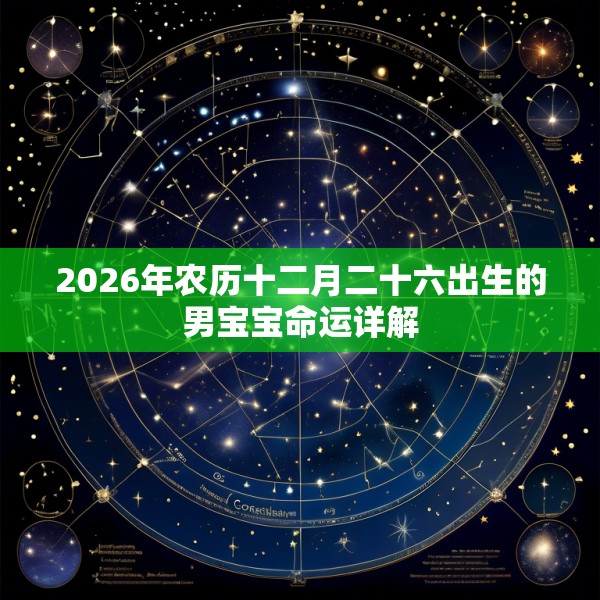 2026年农历十二月二十六出生的男宝宝命运详解