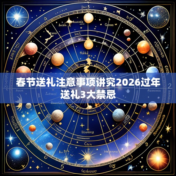 春节送礼注意事项讲究2026过年送礼3大禁忌