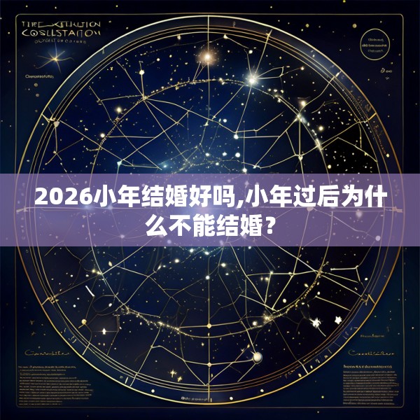 2026小年结婚好吗,小年过后为什么不能结婚?