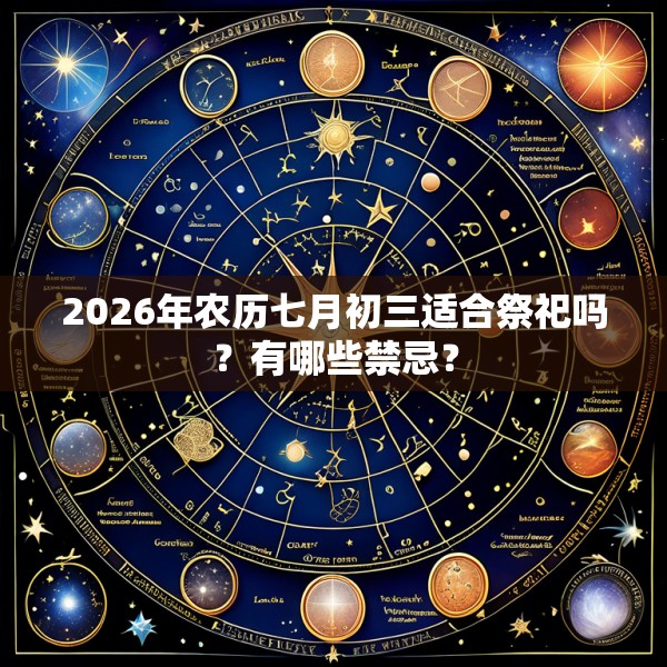 2026年农历七月初三适合祭祀吗？有哪些禁忌？