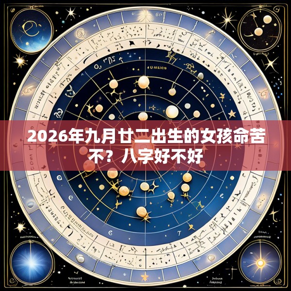 2026年九月廿二出生的女孩命苦不?八字好不好