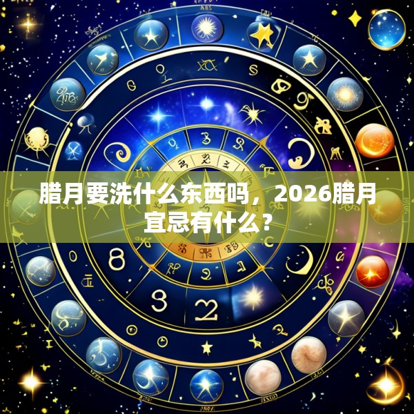 腊月要洗什么东西吗，2026腊月宜忌有什么？