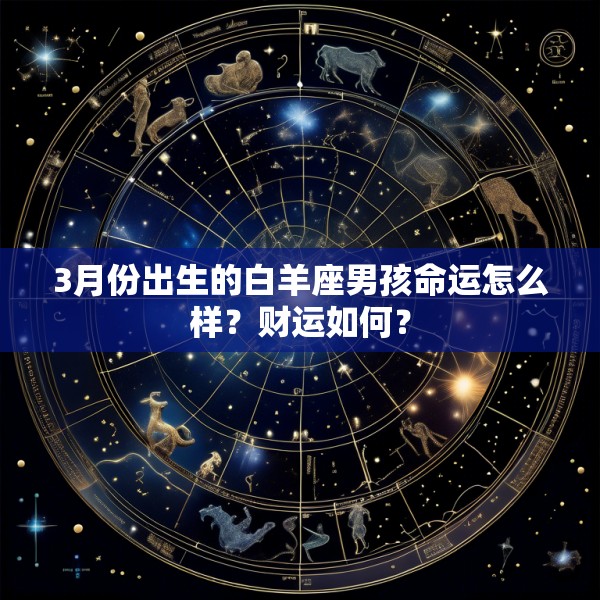 3月份出生的白羊座男孩命运怎么样？财运如何？