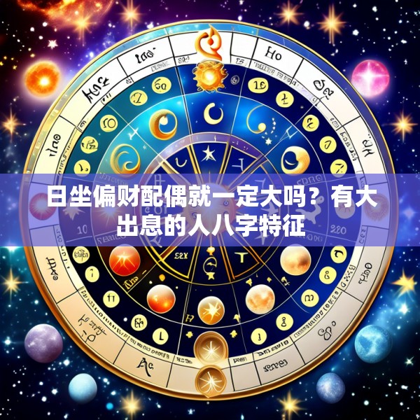 日坐偏财配偶就一定大吗？有大出息的人八字特征