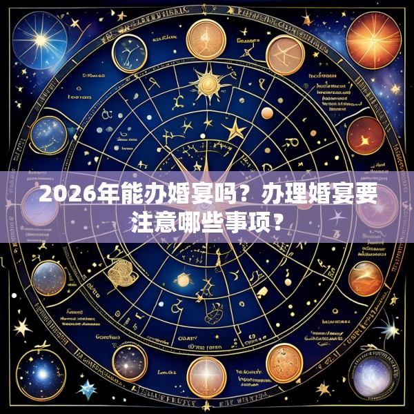 2026年能办婚宴吗？办理婚宴要注意哪些事项？