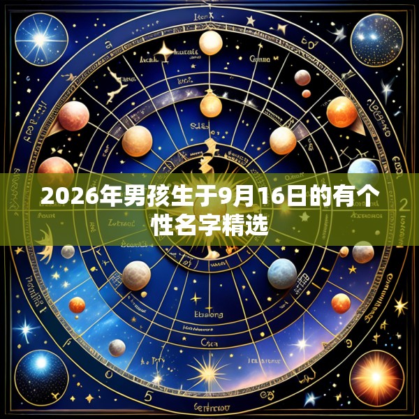 2026年男孩生于9月16日的有个性名字精选