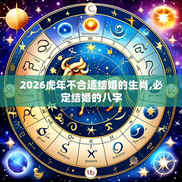 2026虎年不合适结婚的生肖,必定结婚的八字