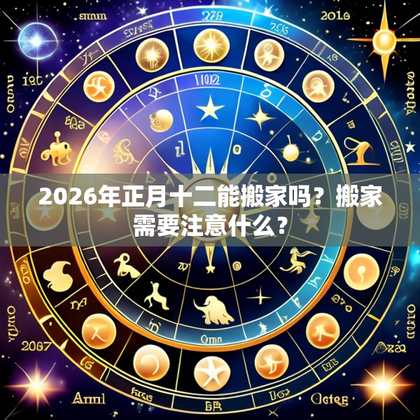 2026年正月十二能搬家吗?搬家需要注意什么?