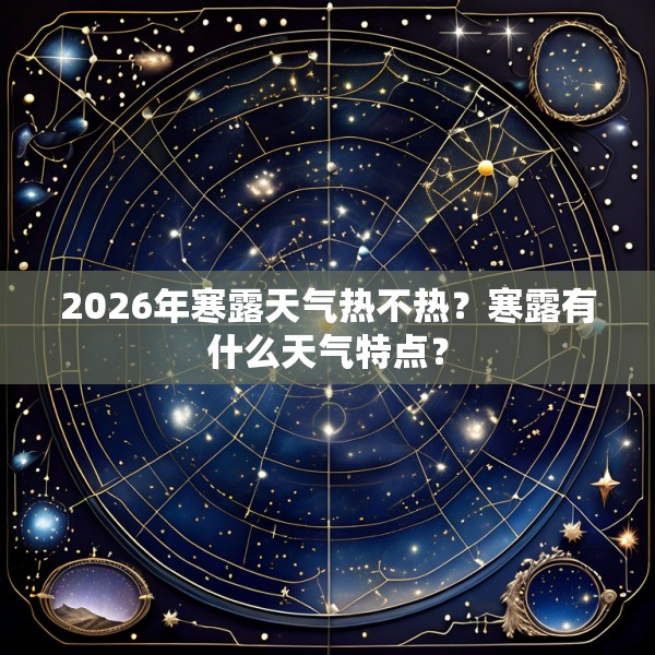 2026年寒露天气热不热?寒露有什么天气特点?