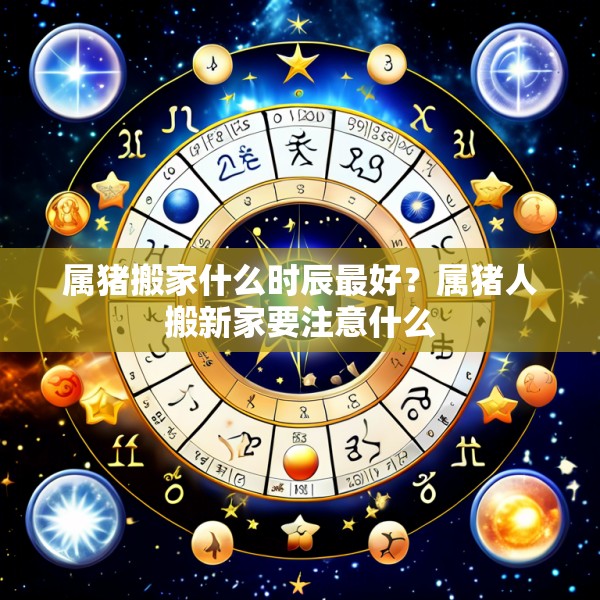 属猪搬家什么时辰最好?属猪人搬新家要注意什么