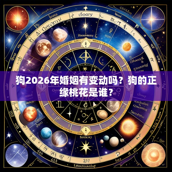 狗2026年婚姻有变动吗？狗的正缘桃花是谁？