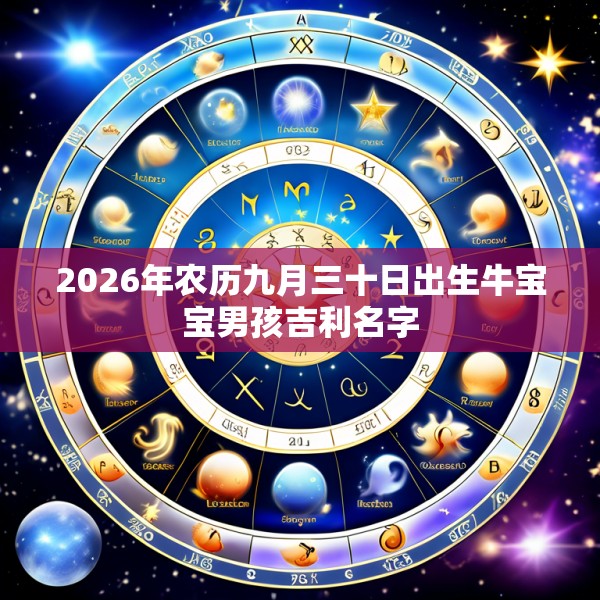 2026年农历九月三十日出生牛宝宝男孩吉利名字