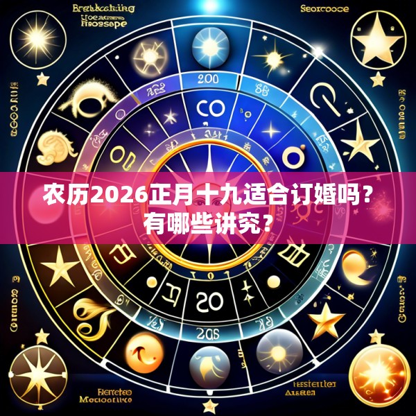 农历2026正月十九适合订婚吗?有哪些讲究?