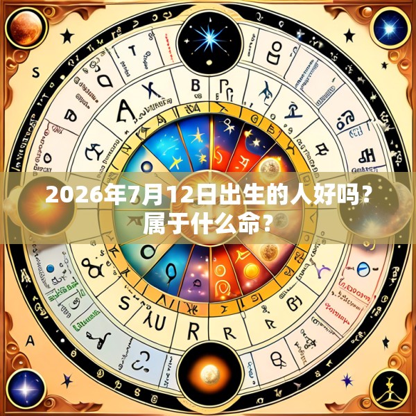 2026年7月12日出生的人好吗？属于什么命？
