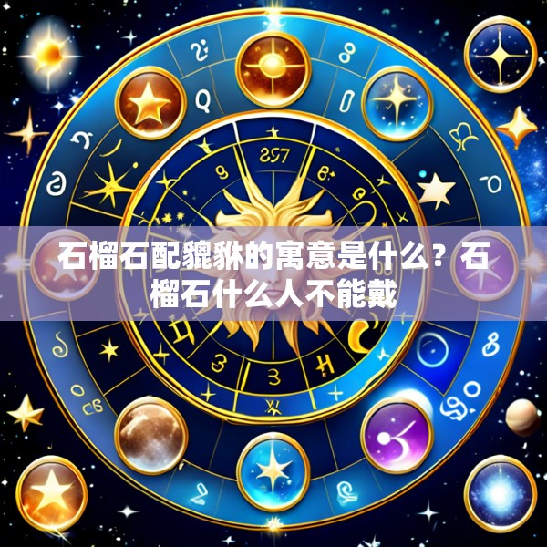 石榴石配貔貅的寓意是什么？石榴石什么人不能戴