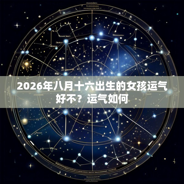 2026年八月十六出生的女孩运气好不？运气如何