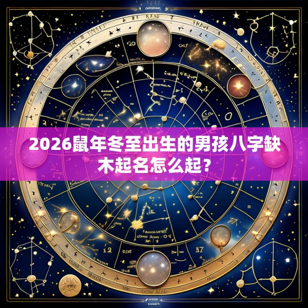 2026鼠年冬至出生的男孩八字缺木起名怎么起？