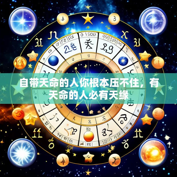 自带天命的人你根本压不住，有天命的人必有天缘
