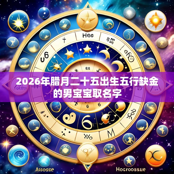2026年腊月二十五出生五行缺金的男宝宝取名字