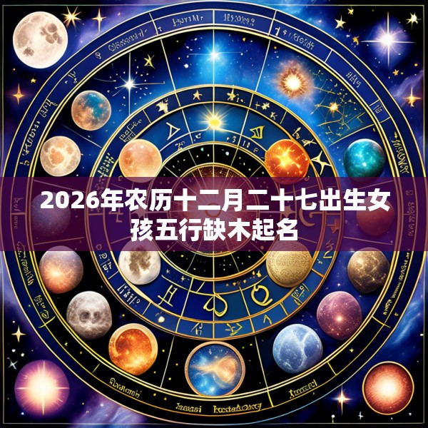 2026年农历十二月二十七出生女孩五行缺木起名