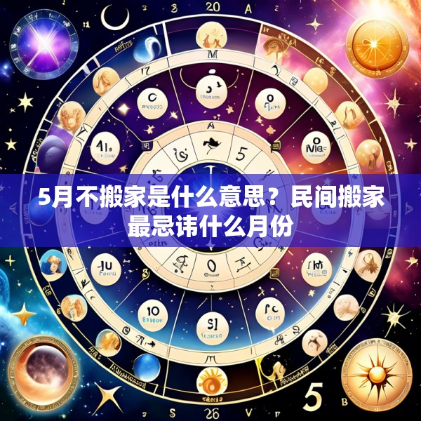 5月不搬家是什么意思？民间搬家最忌讳什么月份