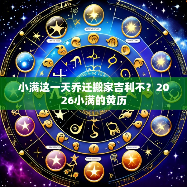 小满这一天乔迁搬家吉利不?2026小满的黄历