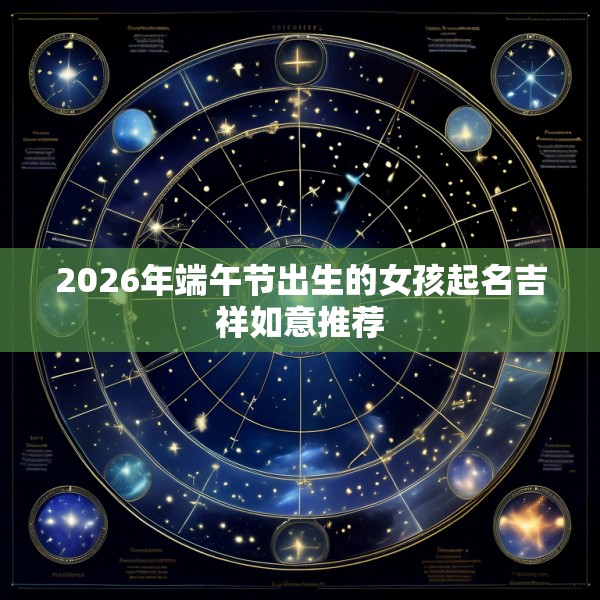 2026年端午节出生的女孩起名吉祥如意推荐