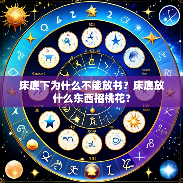 床底下为什么不能放书？床底放什么东西招桃花？