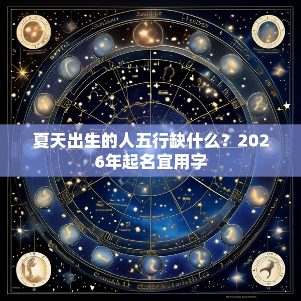 夏天出生的人五行缺什么？2026年起名宜用字