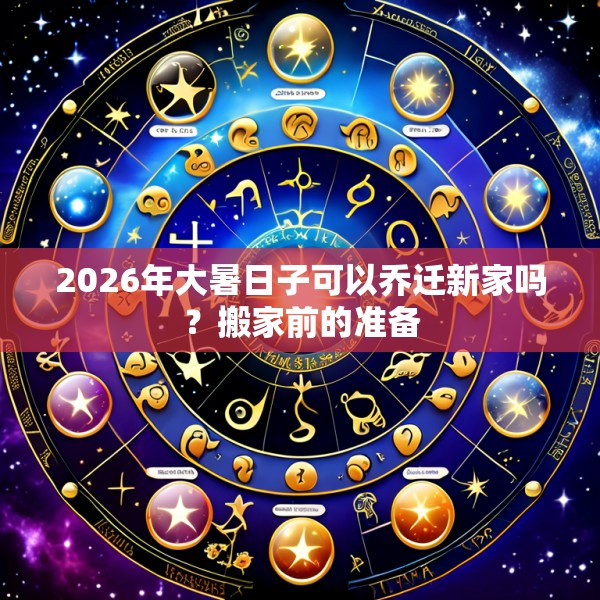 2026年大暑日子可以乔迁新家吗?搬家前的准备
