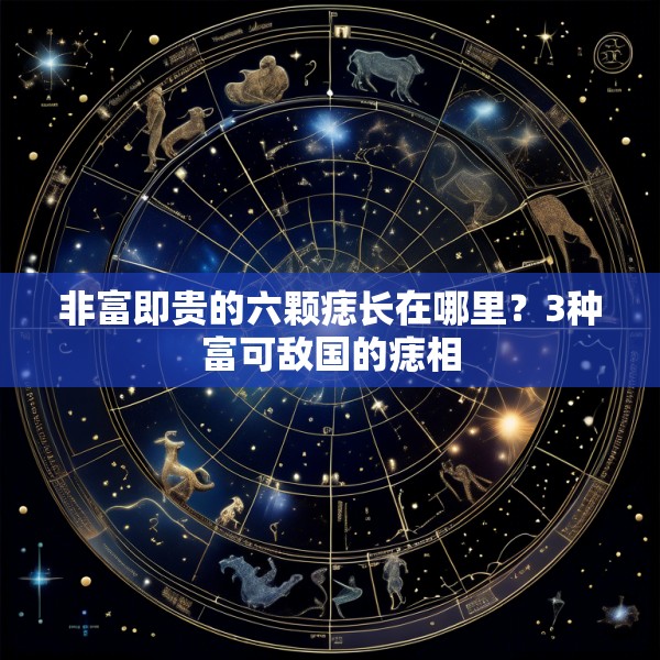 非富即贵的六颗痣长在哪里?3种富可敌国的痣相
