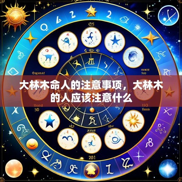 大林木命人的注意事项，大林木的人应该注意什么