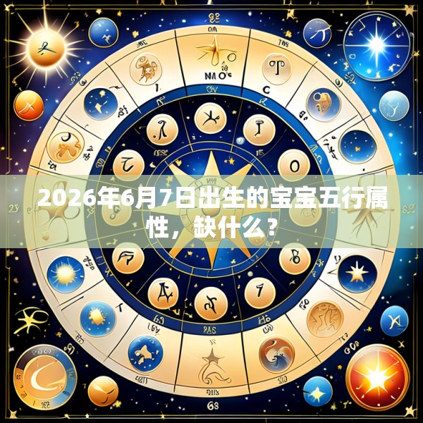 2026年6月7日出生的宝宝五行属性,缺什么?