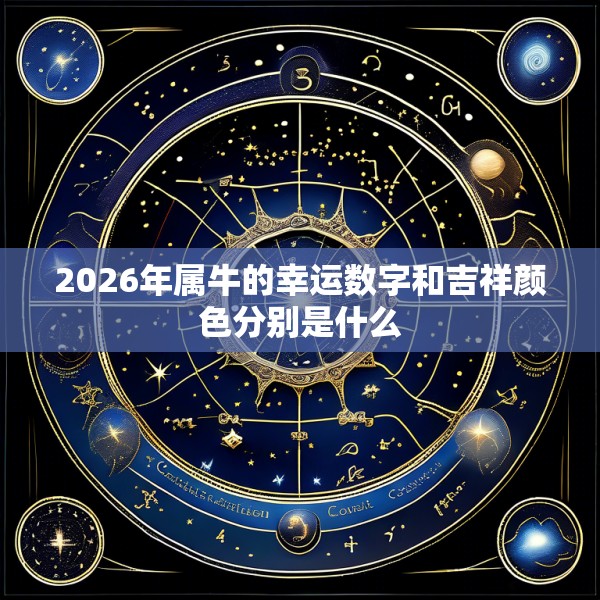 2026年属牛的幸运数字和吉祥颜色分别是什么